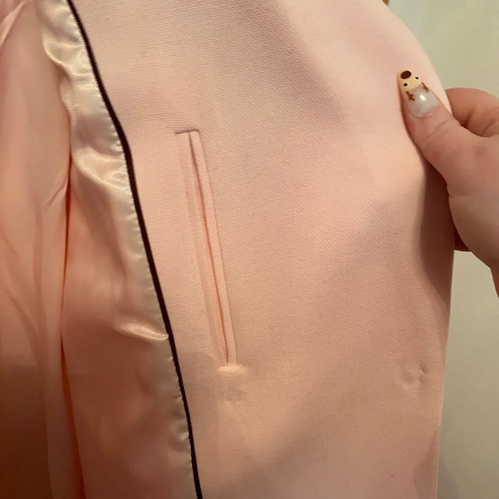 Nwot! Canvas by lands end size 4 light pink thick trench coat - Picture 5 of 6